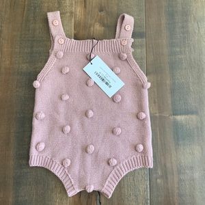 Reverie Threads Dottie Knit Romper in Dusty Pink